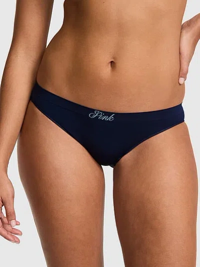 Pink Seamless Bikini Panty In Blue