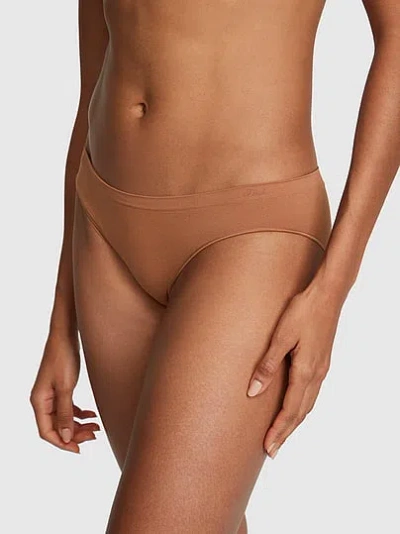 Pink Seamless Bikini Panty In Brown