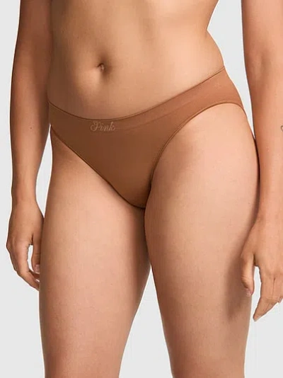 Pink Seamless Bikini Panty In Brown