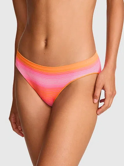Pink Seamless Bikini Panty In Multi