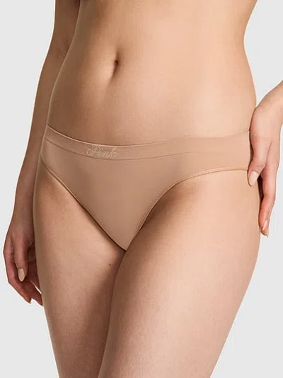 Pink Seamless Bikini Panty In Sand