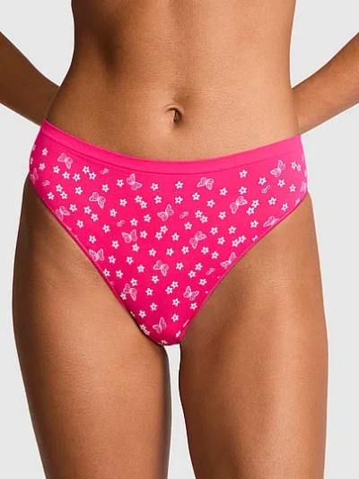 Pink Seamless Brazilian Panty In