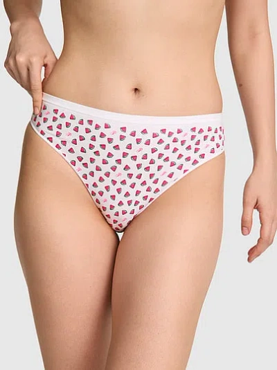 Pink Seamless Brazilian Panty In Multi