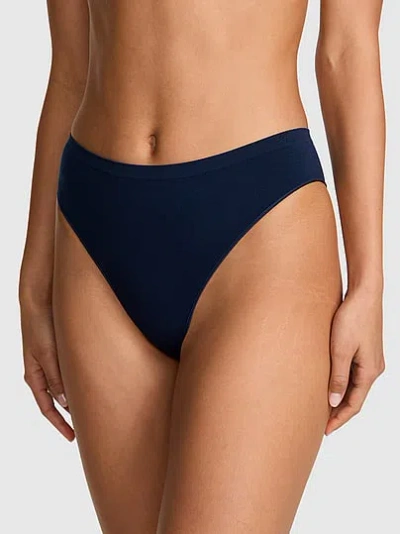 Pink Seamless Brazilian Panty In Blue