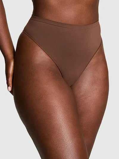 Pink Seamless Brazilian Panty In Brown