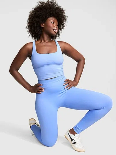 Pink Seamless Classic Leggings In Blue