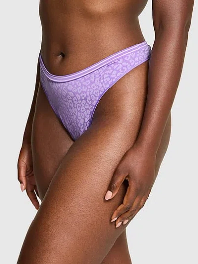 Pink Seamless High-leg Thong Panty In Purple