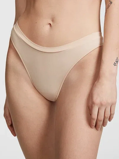 Pink Seamless High-leg Thong Panty In Neutral
