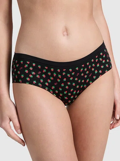 Pink Seamless Hiphugger Panty In Black