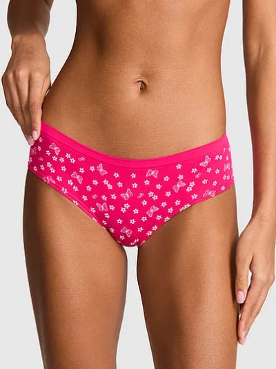 Pink Seamless Hiphugger Panty In Animal Print