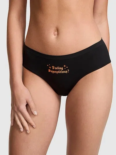 Pink Seamless Hiphugger Panty In Black