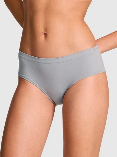 Pink Seamless Hiphugger Panty In Gray