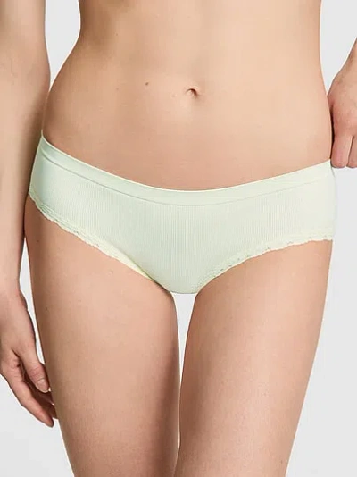 Pink Seamless Hiphugger Panty In Green