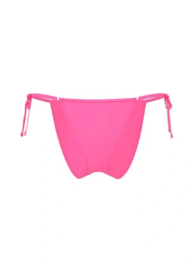 Pink Side-tie Cheeky Bikini Bottom In White