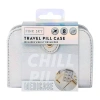 Pink Sky Chill Pills Compact Travel Pill Case In Silver