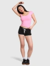 Pink Soft Modal Micro Shorts In Black