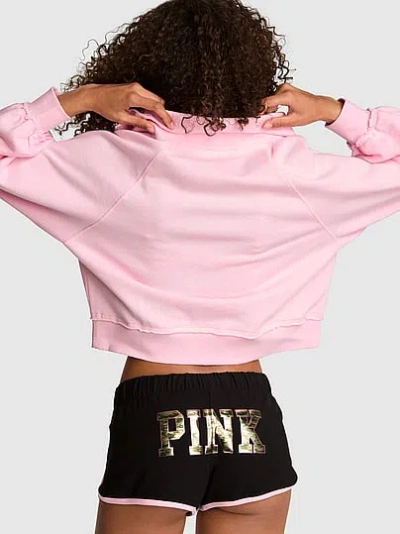 Pink Soft Modal Micro Shorts In Black