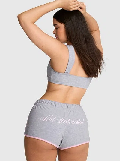 Pink Soft Modal Micro Shorts In Blue
