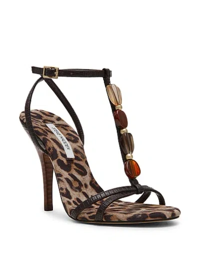Pink Steve Madden Frenzi Heel In Animal Print