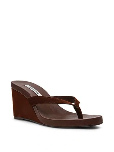 Pink Steve Madden Playing Wedge Sandal In Brown