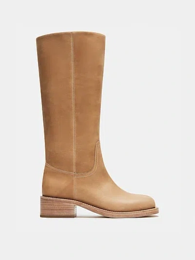 Pink Steve Madden Riggs Boot In Brown