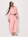 Pink Take It Easy Pull-on Barrel Pants In