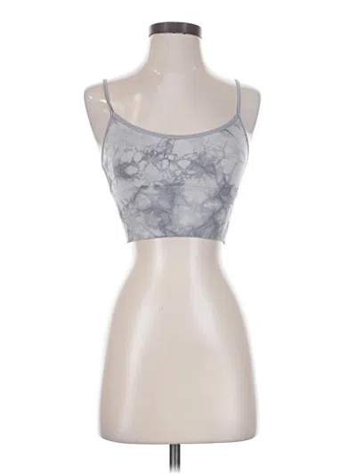 Pre-owned Pink Tank Top Silver Strapless Neckline Tops