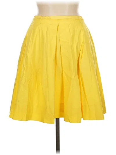 Pre-owned Pink Tartan Casual Skirt In Yellow