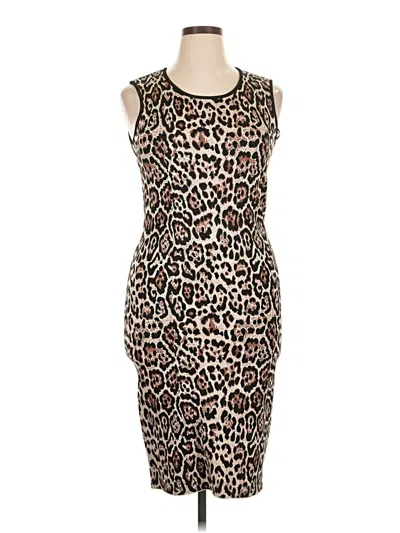 Pre-owned Pink Tartan Cocktail Dress In Brown