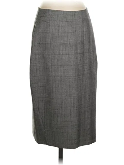 Pre-owned Pink Tartan Formal Skirt In Gray