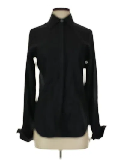 Pre-owned Pink Tartan Long Sleeve Blouse In Black