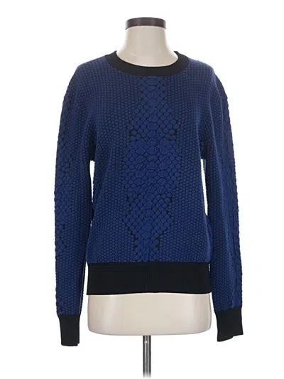 Pre-owned Pink Tartan Pullover Sweater In Blue