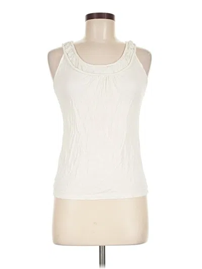 Pre-owned Pink Tartan Sleeveless Blouse In Ivory