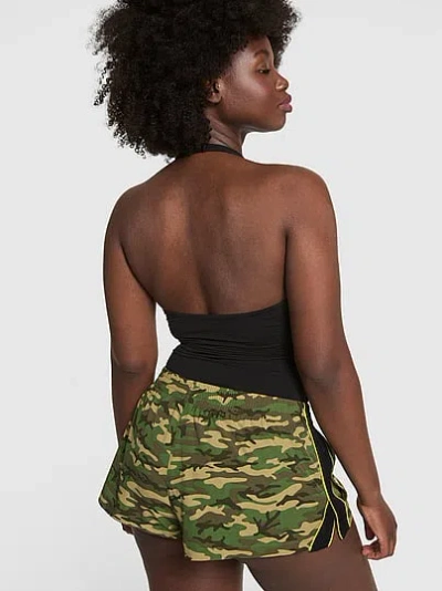 Pink Tech Woven Retro Shorts In Multi