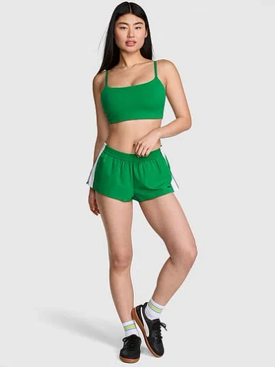 Pink Tech Woven Retro Shorts In Green