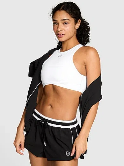 Pink Tech Woven Running Shorts In Black