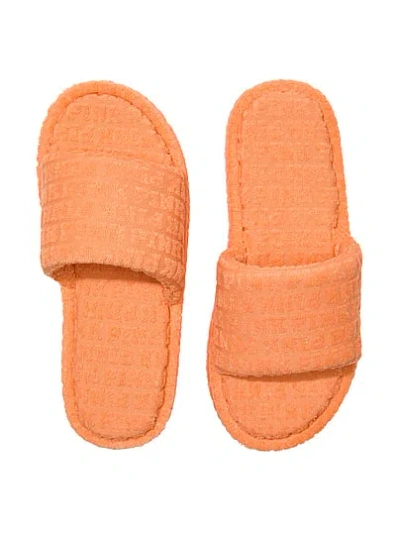 Pink Terry Slides In Brown