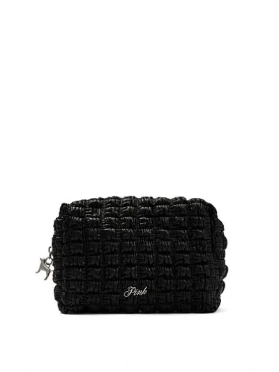 Pink Top-zip Makeup Bag In Black