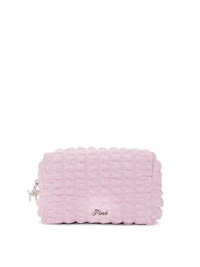 Pink Top-zip Makeup Bag In