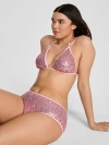 Pink Triangle String Bikini Top In
