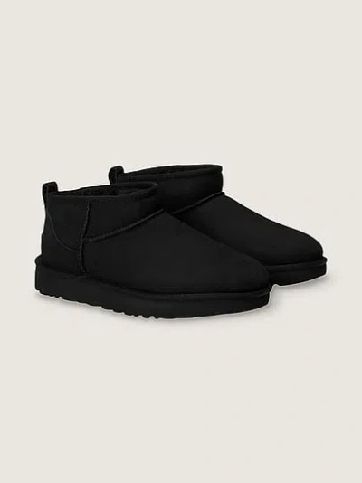 Pink Ugg® Classic Ultra Mini Boots In Black
