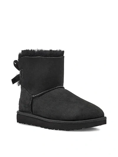 Pink Ugg® Mini Bailey Bow Ii Boots In Black