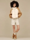Pink Ugg® Mykah Uggbraid Puffer Jacket In White