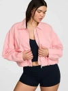 Pink Utility Bubble-hem Jacket In