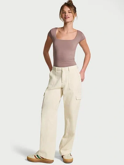Pink Utility Cargo Pants In Neutral
