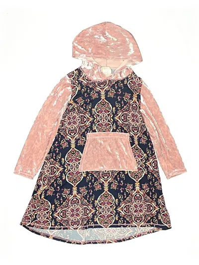 Pre-owned Pink Vanilla Kids' Poncho In Pink