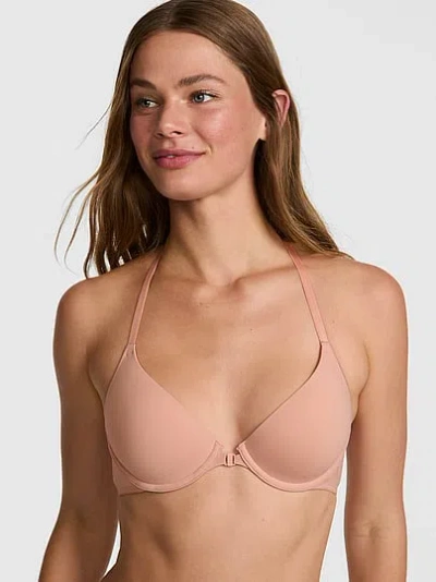 Pink Wear Everywhere Everywhere™ Front-close Lightly Lined Full Coverage T-shirt Bra In Animal Print