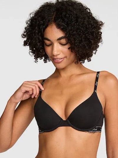 Pink Wear Everywhere Everywhere™ Lightly Lined Full Coverage T-shirt Bra In Black