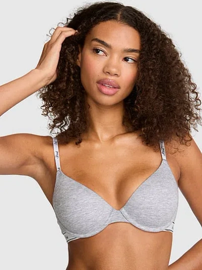 Pink Wear Everywhere Everywhere™ Lightly Lined Full Coverage T-shirt Bra In Gray