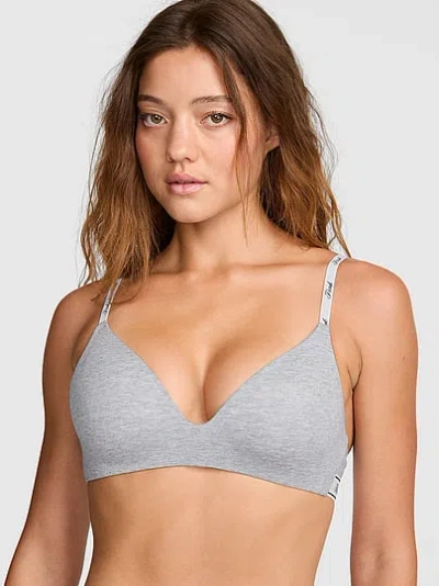 Pink Wear Everywhere Everywhere™ Lightly Lined Wireless Bra In Gray
